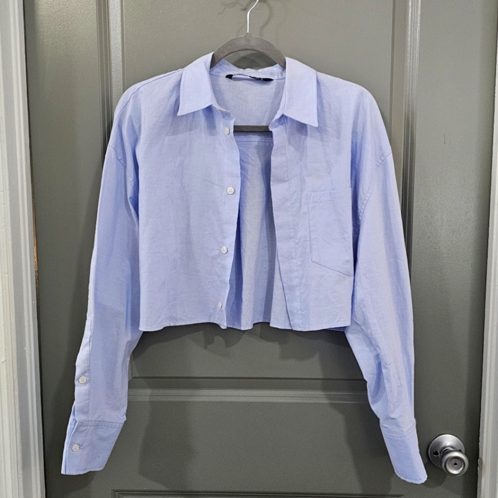 ZARA | Cropped Button Down